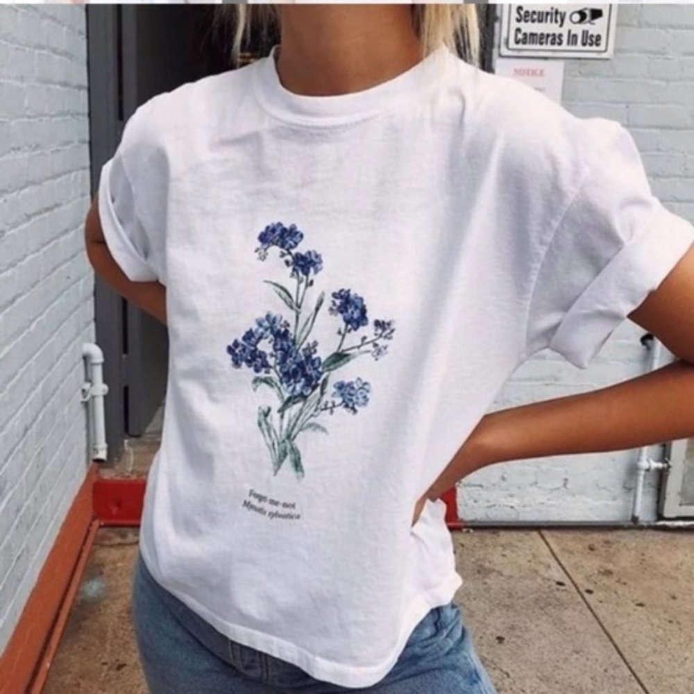 Brandy Melville 'Forget Me Not' Tee Shirt